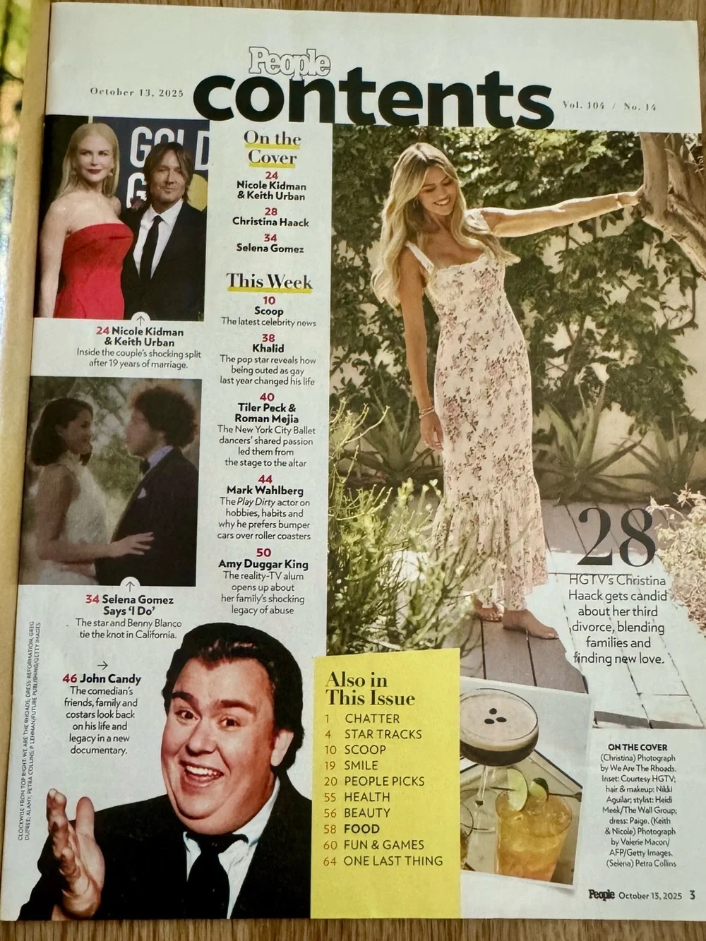 People Magazine October 2025 Christina Haack Cover Nicole Kidman & Selena Gomez